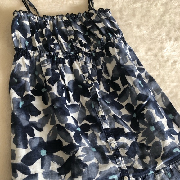 Blue Floral Adjustable Hollister Top - Picture 2 of 6